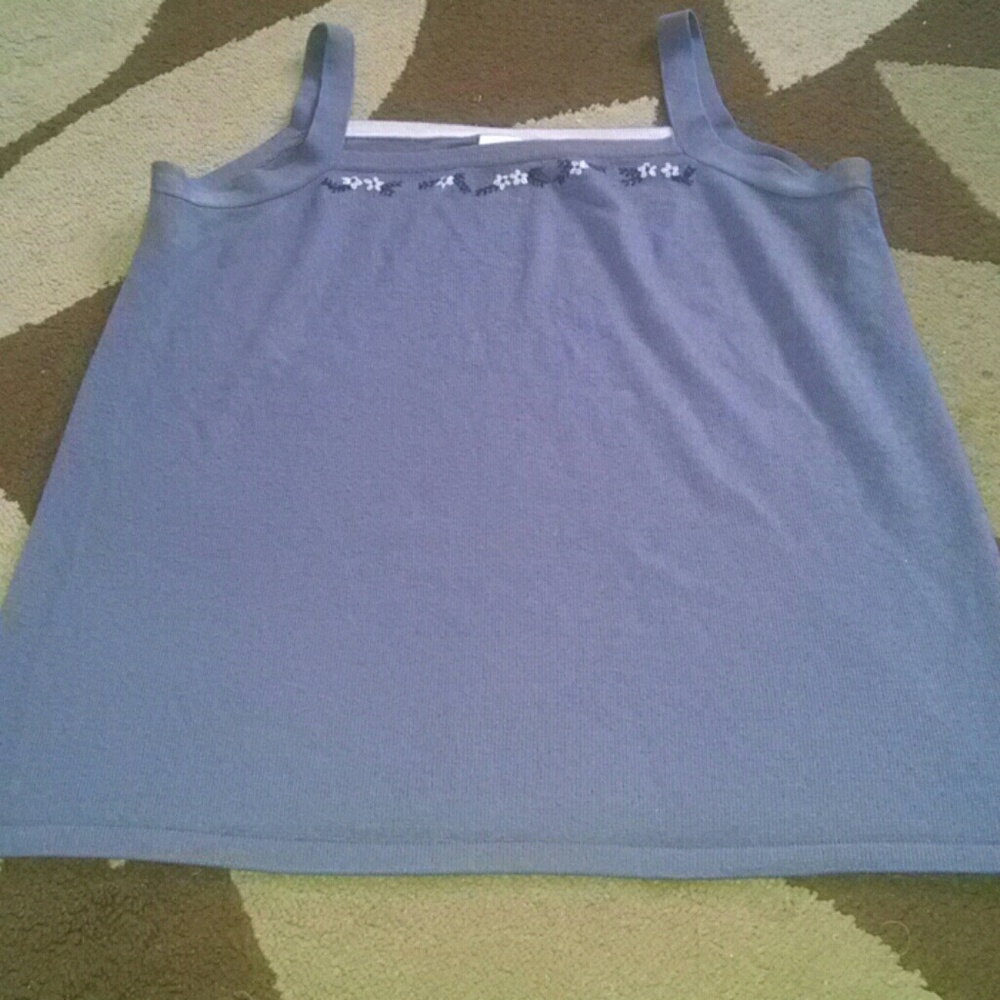 Purple with flower print tank top